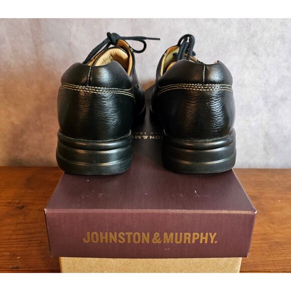 Johnston & Murphy Men's Locklin Woven Venetian LeatherOxfords. Black. Size 9.5 - Picture 13 of 15